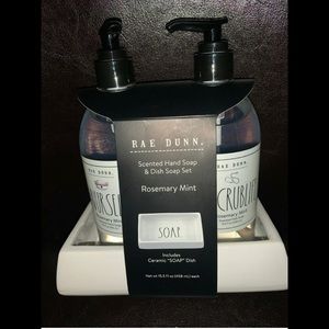 RAE DUNN SCENTED HAND&DISH SOAP SET ROSEMARY MINT
